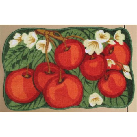 Shop wayfair for all the best search results forkitchen rug washable within dog door mats. Daniels Bath Red Cherry Kitchen Mat | Wayfair