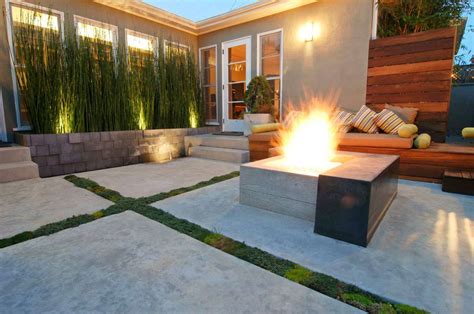 This is our patio design gallery where some concrete pavers have interlocking joints, which aid in creating stability for the patio because this makes it possible for rainwater to filter and seep back into the soil instead of running over. 15 Beautiful Concrete Patio Ideas and Designs