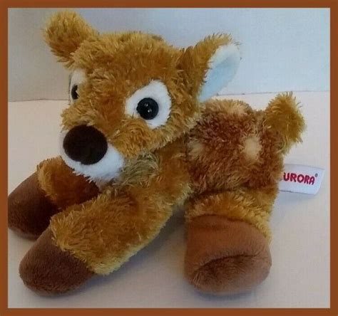 Aurora Baby Fawn White Tail Deer 6 Plush Stuffed Animal Toy Beanbag