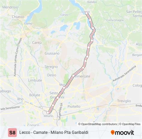 S8 Route Schedules Stops And Maps Lecco Updated