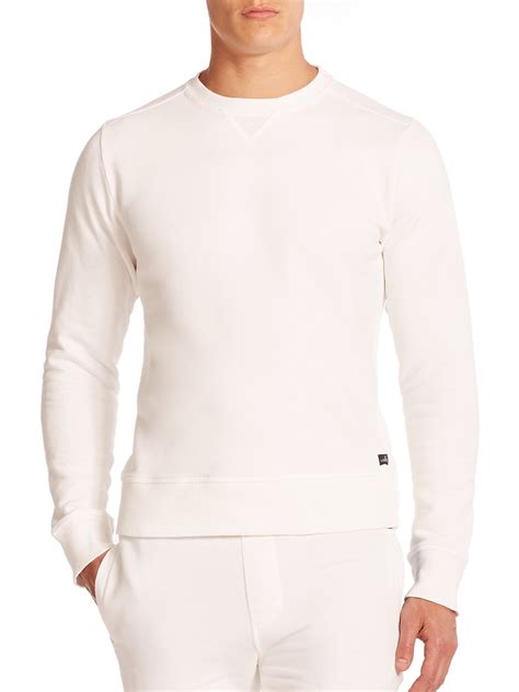 Wahts Cotton And Cashmere Crewneck Sweater In White For Men