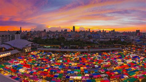 Bangkok Night Market Bing Wallpaper Download