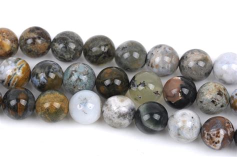 10mm Ocean Jasper Round Beads Natural Gemstone Beads Full Etsy