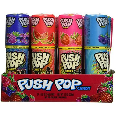 Push Pop Candy Assorted Flavors 24 Ct