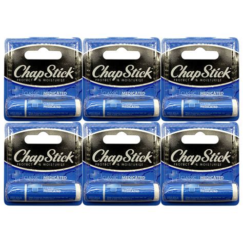 Chapstick Lip Balm Medicated 015 Oz Pack Of 6