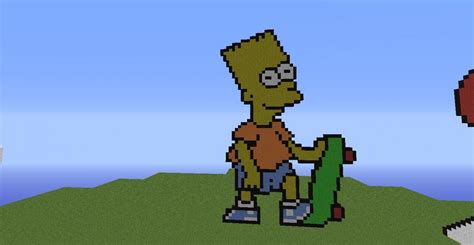 Bart Simpson Pixel Art Minecraft Project