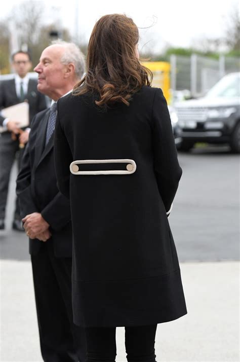 Kate Middleton Black Goat Coat Popsugar Fashion Photo 4