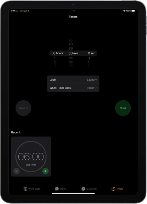 Use Multiple Timers In Clock On Ipad Apple Support Au