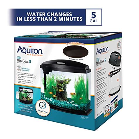 Aqueon Led Minibow Small Aquarium Fish Tank Kit With Smartclean