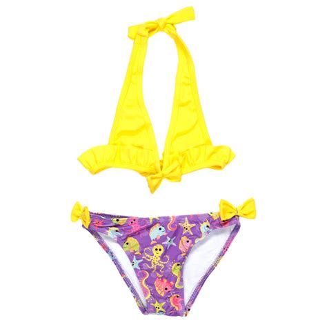 Conjunto De Biquini Infantil Para Menina Amarelo Lojas Pompeia