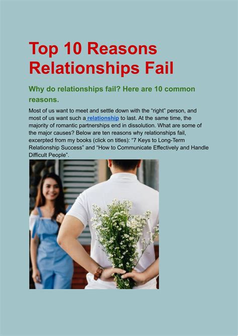 Ppt Top 10 Reasons Relationships Fail Powerpoint Presentation Free
