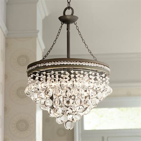 And if you love the look of crystal chandeliers, but don't have the room height or space for one, consider a mini crystal chandelier. Regina Olive Bronze 19" Wide Crystal Chandelier - #U2231 ...