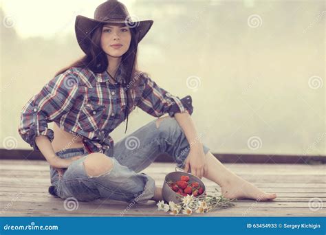 Girl In Wild West Style Stock Image Image Of Face Fashion 63454933