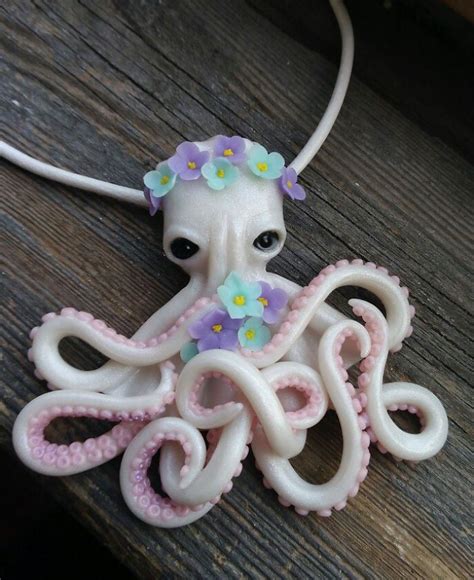 I Made This Polymer Clay Octopus Necklaces Cute Polymer Clay Polymer