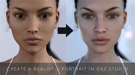 How To Create A Realistic Portrait In Daz Studio By Iamuman Photoshop