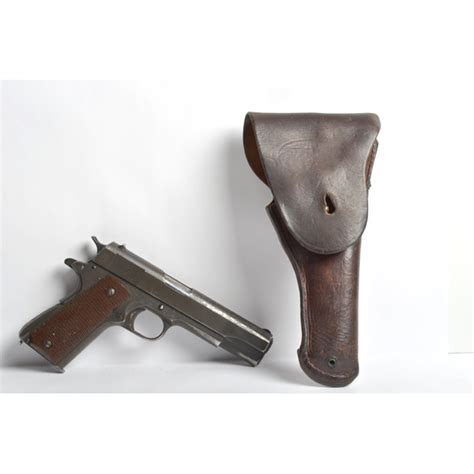 Wwii Colt 1911a1 Semi Auto Pistol With Holster Auctions And Price Archive