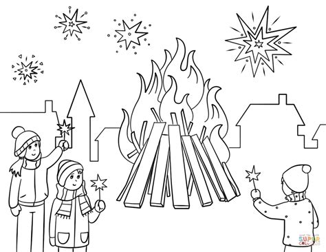 Free Printable Bonfire Night Colouring Pages Printable Templates
