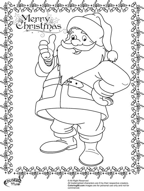 Santa Claus Coloring Pages Printable Printable World Holiday