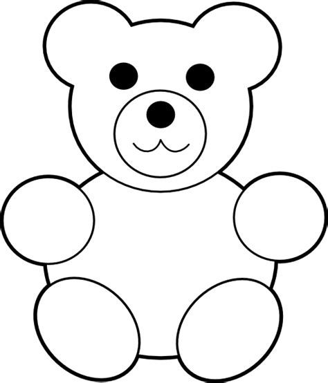 Free Printable Teddy Bear Clip Art Teddy Bear Template Teddy Bear