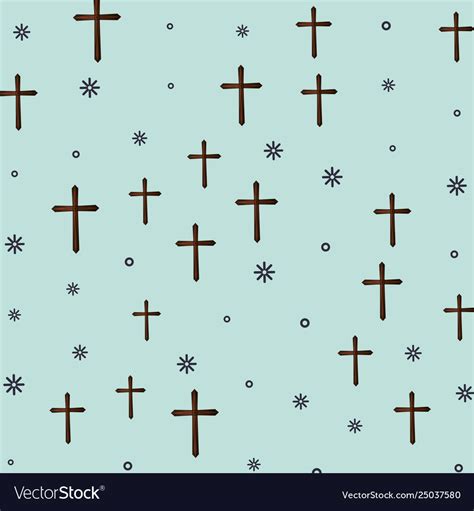 Christian Cross Pattern Background Royalty Free Vector Image
