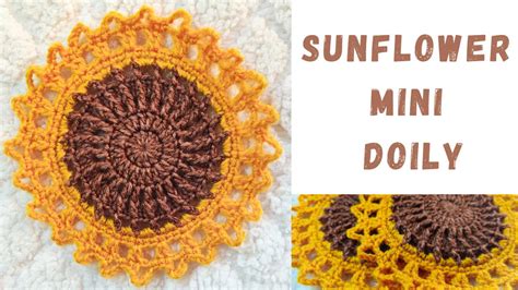 Easy To Make Crochet Sunflower Mini Doily | AllFreeCrochet.com