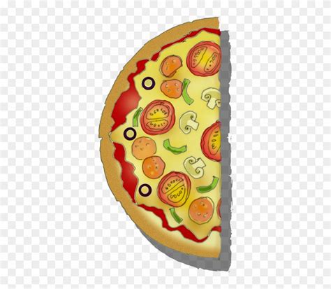 1 2 Pizza Clipart Centered