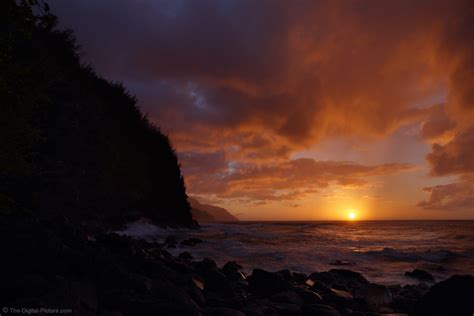 Sunset On Na Pali Coast Kauai