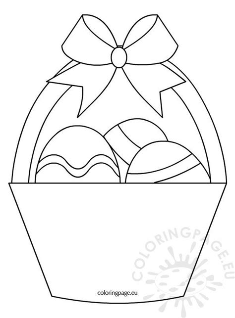 basket   easter eggs coloring page