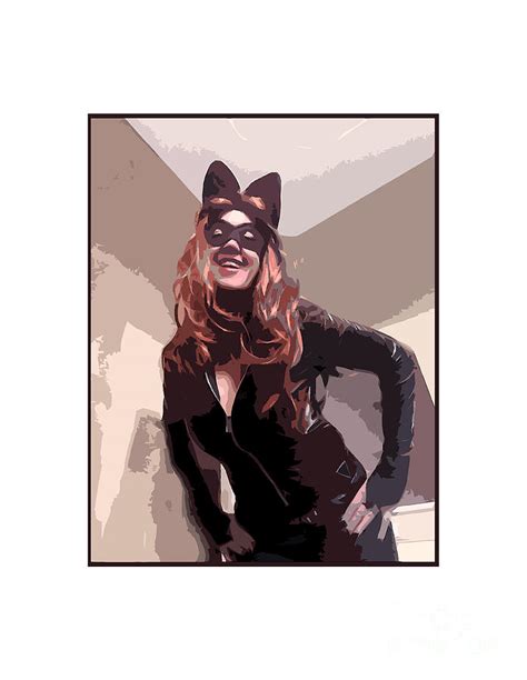 Catwoman Halloween Costume Cat Woman Cat Girl Pin Up Girl Digital Art