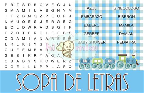 Sopa De Letras Para Baby Shower Imagui