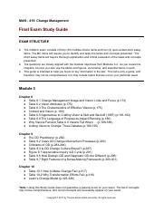 Man Final Study Guide Jan Docx Pdf Man Change