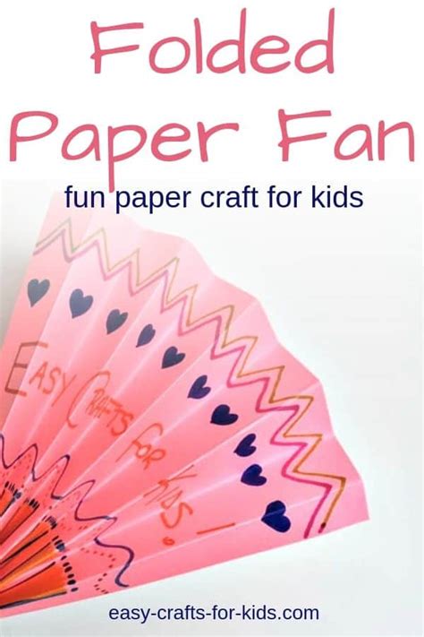 How To Make A Paper Fan Craft Origami Fan For Kids
