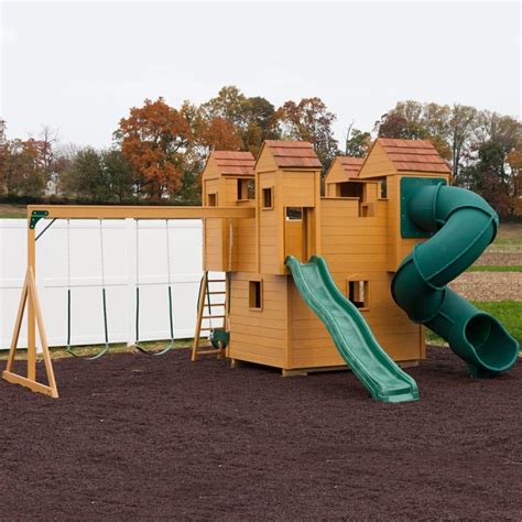 Stockade Amish Playset Fun And Safe Outdoor Play Cabinfield