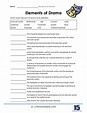 Elements of Drama Worksheets - 15 Worksheets.com