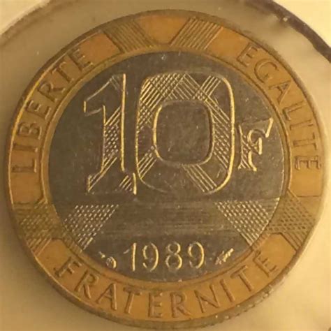 1989 France 1988 2001 French Republic 10 Francs Ofccungraded