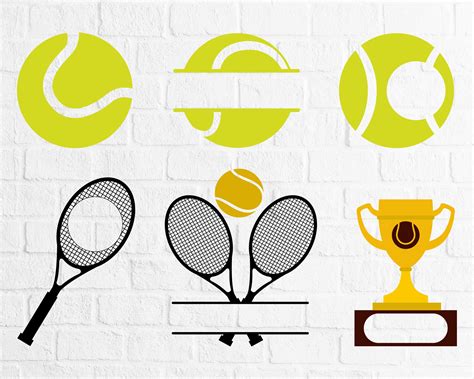 6 Tennis Svg Tennis Monogram Svg Tennis Svg Designs Tennis Etsy
