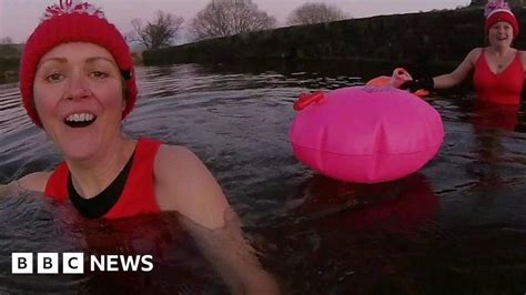 Wild Swimming Yorkshire Group Raise Money For Charity With Daily Dip Bbc News
