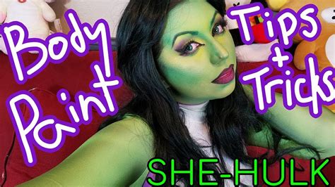 Body Paint Tutorial She Hulk Face Paint Makeup Youtube