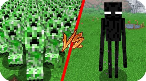 10000 Creeper Vs Enderman Mutante Minecraft Bebe Aenh Youtube