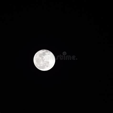 Full Moon In The Dark Sky During Night Time Great Super Moon In Sky At