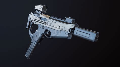 Smg Gun Sci Fi 3d Model Cgtrader