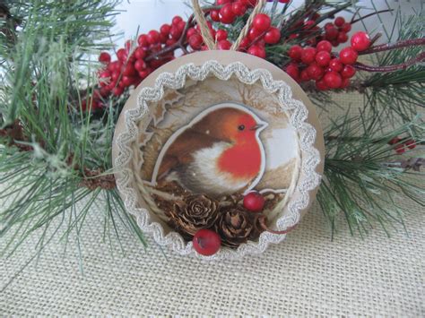 Ribbon Spool Cute Bird Ornament Retro Paper Ornament Etsy Paper