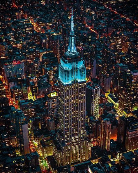 Empire State Building At Night By Wantedvisual Visit New York City