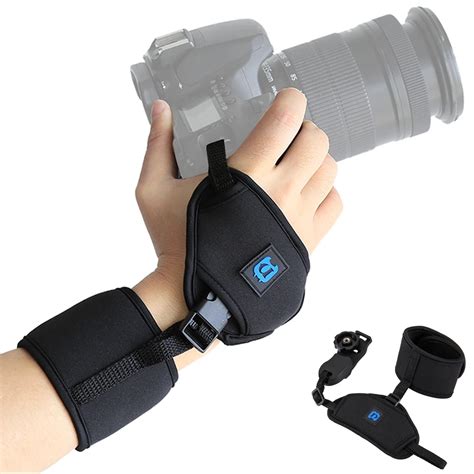 Soft Neoprene Hand Grip Wrist Strap For Canon Nikon Sony Dslr W Hand
