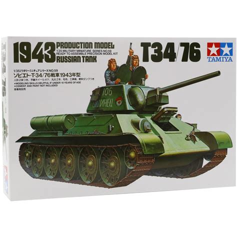 Tamiya T3476 Russian Tank Ww Ii Era Model Kit 35059 Scale 135