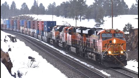 Snow Trains On The Bnsf Transcon Winter 2023 Youtube