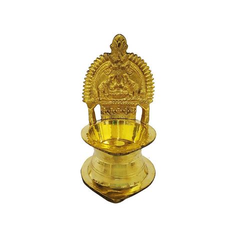 Buy Puja N Pujari Kamakshi Devi Brass Oil Deepamdiya For Pooja