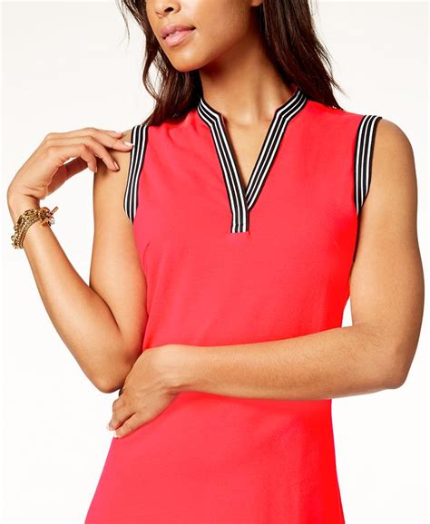 Tommy Hilfiger Striped Trim Dress Created For Macys Macys