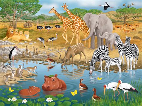 African Animals 24 Pieces Ravensburger Puzzle Warehouse