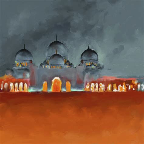 Painting Sheikh Al Zaid Mosque Painting By Mawra Tahreem Fine Art America